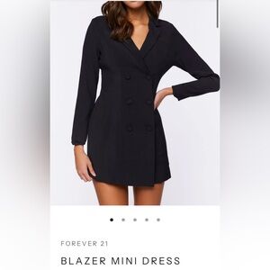 Forever 21 Elegant Black Blazer Mini Dress